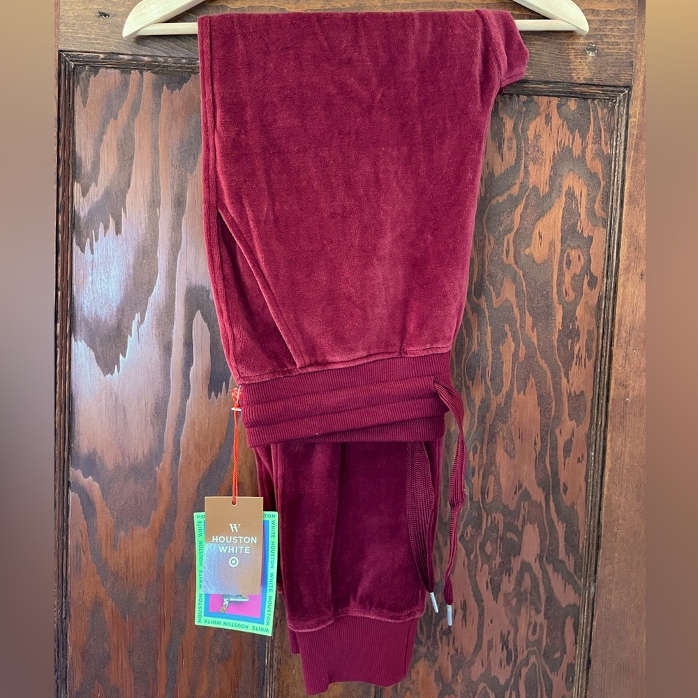 NWT Houston White Velour Pants, size S. New with tags!